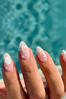 White Shell Starfish Summer Nail Art Detachable Finished Fake Nails Press on Nail