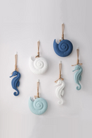 Mediterranean Style Wall Decoration Creativity Wooden Hippocampal Conch Wall Decor Pendant