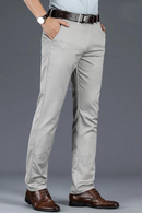 Summer Ultra-thin Men's Pants Anti-wrinkle Iron-free Straight Elastic Trousers