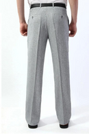 Men Summer Linen Pants beige Straight Loose Formal trousers men