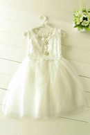 Summer Style Tulle Girl Dress with Pearl Princess baby Party Dresses Kids Clothes