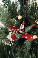 Retro Christmas Pendant Antique Style Santa Claus Airplane Christmas Tree Hanging Decoration