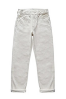 Men Jeans Selvedge Denim White Jeans Regular Fit High rise  14 Oz