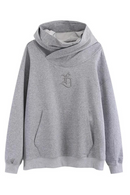 Men Turtleneck Hoodies Streetwear Autumn Embroidery Sweatshirt Pullover Men Hoodie Clothing