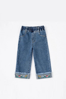 Girls Jeans Pants Casual Pants for Kids Denim Wide-leg Trousers Clothing Autumn Toddler Clothes