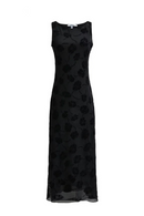 Women Floral Jacquard  Mesh Dress elegant Sleeveless