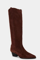 Women Knee-High Boots Autumn Winter Thick High Heels Real Leather Shoes