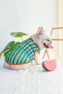 Sunscreen Vest Dog Clothing Bulldog Pug Corgi Summer Thin Pet T-shirt Dogs Watermelon