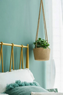 Handwoven Hanging Planter Plant Basket With Jute Cotton Cord Indoor Flower Pot Macrame Storage Organizer Home Decor