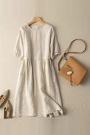 Elegant Dresses Women Summer Lantern Sleeve Casual Loose Sundress