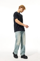 spring and summer clanfit Straight leg denim trousers Turkish Blue Classic denim baggy everything