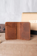 Vintage Men's Genuine Leather Card Wallet Men Small Wallet Card Holder
