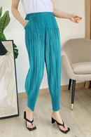 Women Folds Bloomers Ladies Vintage Commuted Trousers Female Solid Harem Pants