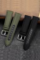 Canvas And Leather Watchband Men's Military Watch Strap Handmade Bracelet