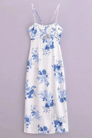 Casual Women Dress Zipper Sleeveless Straight Summer Chic Long Beach Dress