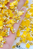Kawaii Cute Cartoon Mini Honeybee Flat Back Resin Cabochons Scrapbooking DIY Jewelry Craft Decoration Accessories