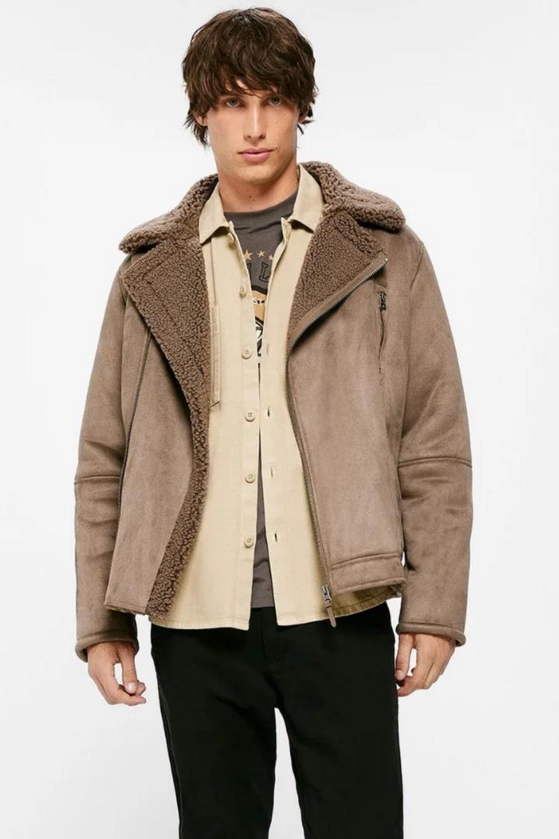 Men's Autumn And Winter Fur Coat European Style Retro Lapel Jacket