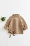 Baby Knit Sweater Children Solid Turtleneck Cardigan Boy Girls Winter Vintage Sweaters Knitted Kids Pullover Casual Clothes