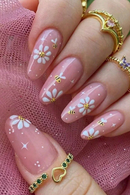 Hand Press On Nail Art Almond Portable Short Nails Girls Handmade Nails