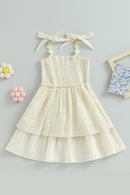 Kids Toddler Girl Summer Dress Sleeveless Bow Ruffle Dresses For Girls Children Clothing