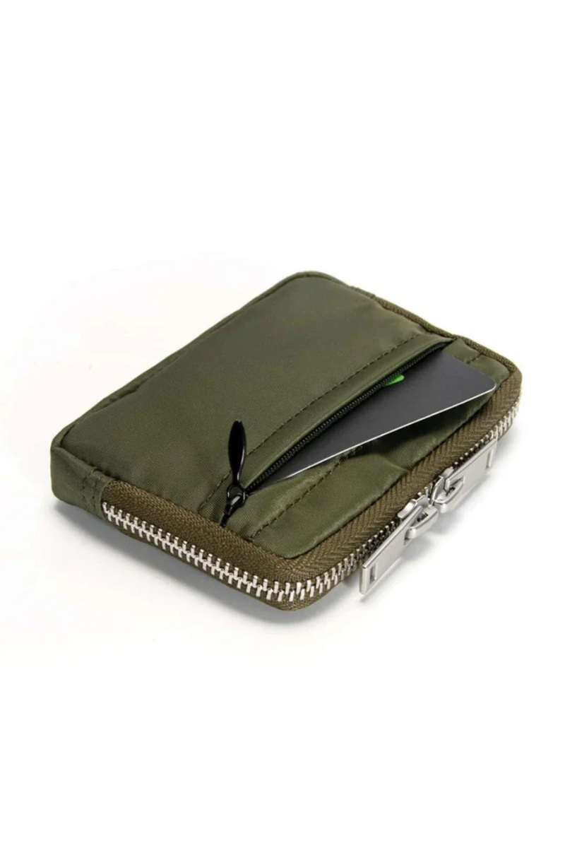 Men Wallet Earbuds Storage Bag Card Holder Case Journey Bank Card Organizer Zipper Coin Purse