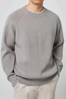 Knitted Casual Sweater Men Simple Knitwear Tops Pullover Male Solid Color Loose Sweater Autumn