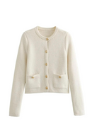 Autumn And Winter Women's  Knitted Cardigan Jacket Single Breasted Basic Knitwear