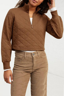 Chic Women Sweatshirt Tops Pullover Female Hoodies Quilted Jackets