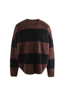 Mink Striped Men Pullover Sweater Autumn Winter