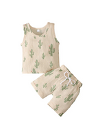 Children Boy Clothing Vest Short Pant 2Pcs Set Kid Girl Baby Outfit