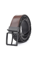 Leather Belt Designer Men Reversible Knitted Belts Germany Bonded Leather Braided Strap