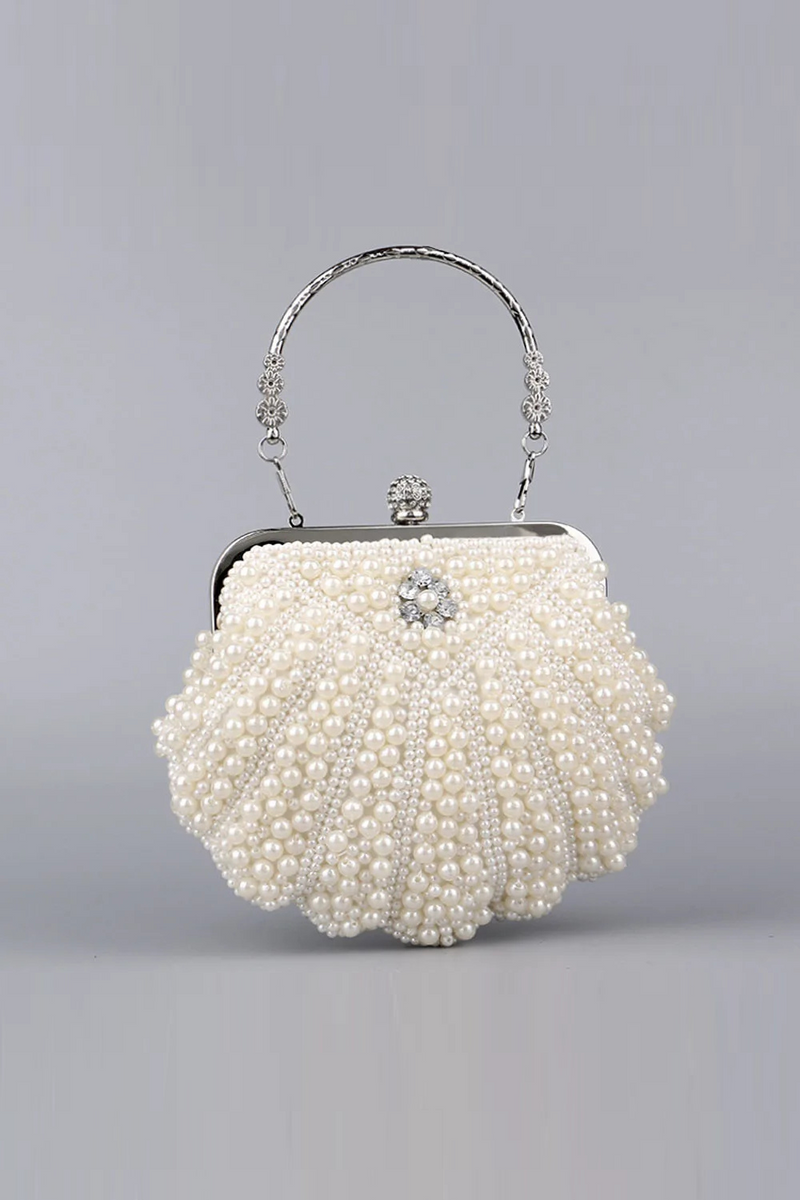 Shell Pearl Bride Dress Bag Elegant Women Evening Bag Ladies Clutch Purse Cocktail Party Handbag