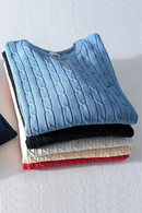 Men's Knit Sweater Fit Type Early Autumn Cable Knitted Cotton Sweater