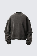 Distressed Washed T-shirt Man Chic Dark Punk Tees