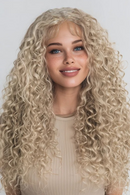 Lace Front Wigs For Women 30 Inch Curly Lace Wig With Baby Hair Blonde Ginger Cosplay Wigs