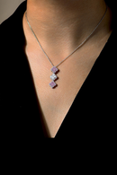 S925 Silver Necklace For Women Full Moissanite Pendant Classic Engagement Wedding Jewelry Gift