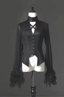 Dark Shirts Women Blouses Couple Halloween Victorian Retro Slim Clothes Tops Unisex