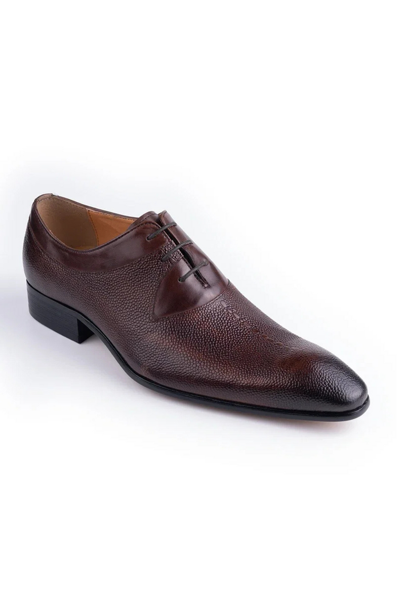 Luxury Men Oxford Shoes Classic Style Dress Leather Shoes Lace Up Pointed Toe Formal Shoes