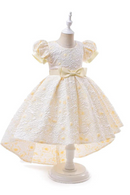 Flower Trailing Girls Princess Dresses For Kids Ball Gown Baby Clothes Children Wedding Party Formal Evening Prom