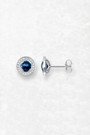 Light of Luna Blue Ear Studs Earring Europe Jewerly For Women Gift In 925 Sterling Silver