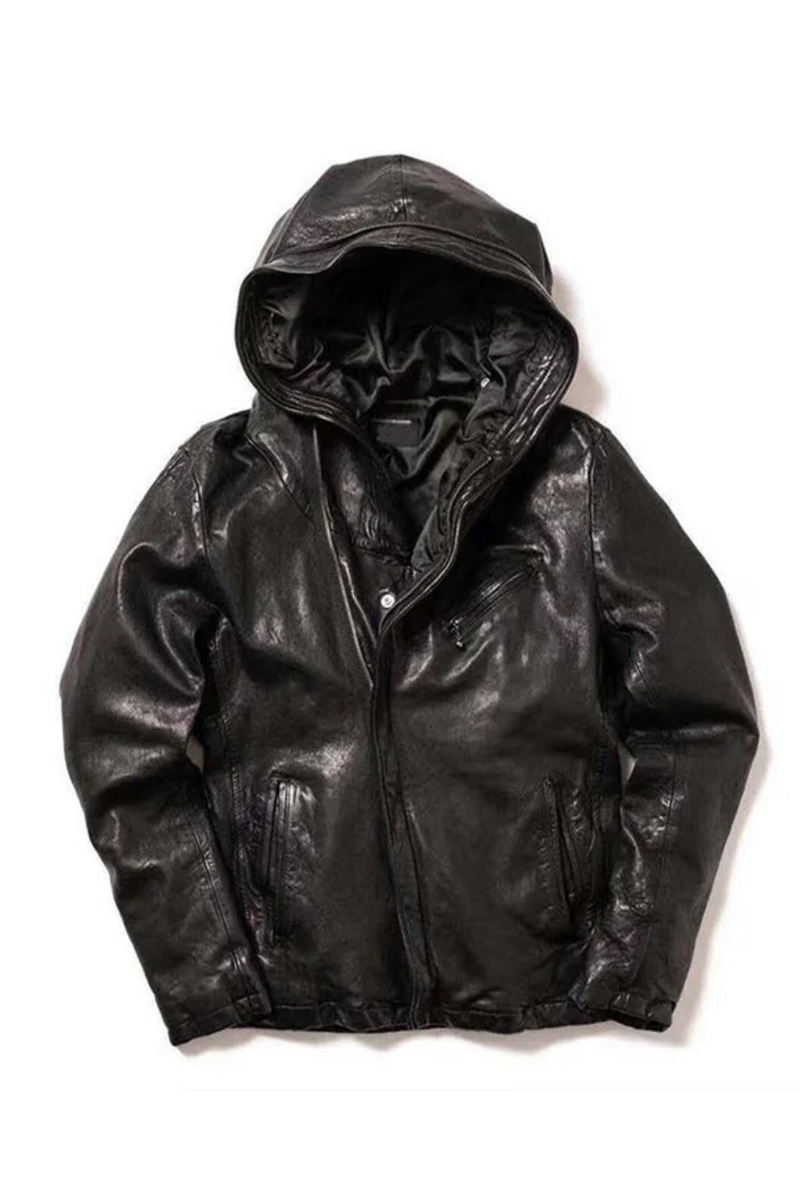Men Slim Fit Genuine Leather Jacket – Stylish Casual Biker Coat for All Seasons