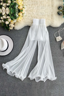 Summer Pants Women Elegant Trouser Casual Pop Pants High Waist Loose Pleated Pants