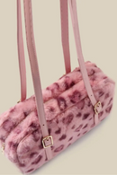Leopard Pink Handbag Women Autumn Winter Plush Soft Shoulder Bags Female Purse