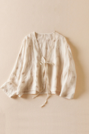 Women Flower Embroidery Shirt blouse Short Cardigan Top Summer Cover Up