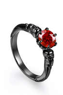 925 Sterling Silver Round Cut 6.5 Moissanite Ring for Women Man Halloween Christmas Personality Fine Jewelry