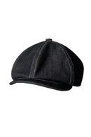 Newsboy Caps Black Beret British Gatsby Cap Spring Autumn Denim Fabric Hat