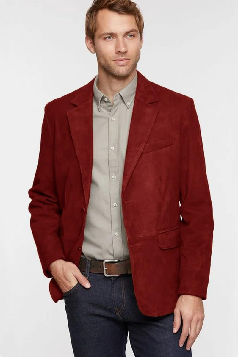 Men's Blazer Suede Single Breasted Suits and Blazers Men's Business Suit Mens Designer Blazers Elegant Man Suit Male Coat