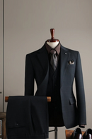 Classic Elegant Plaid Men Suits Business Party Tuxedo Notched Lapel Suit Blazer Pants For Formal Occasions