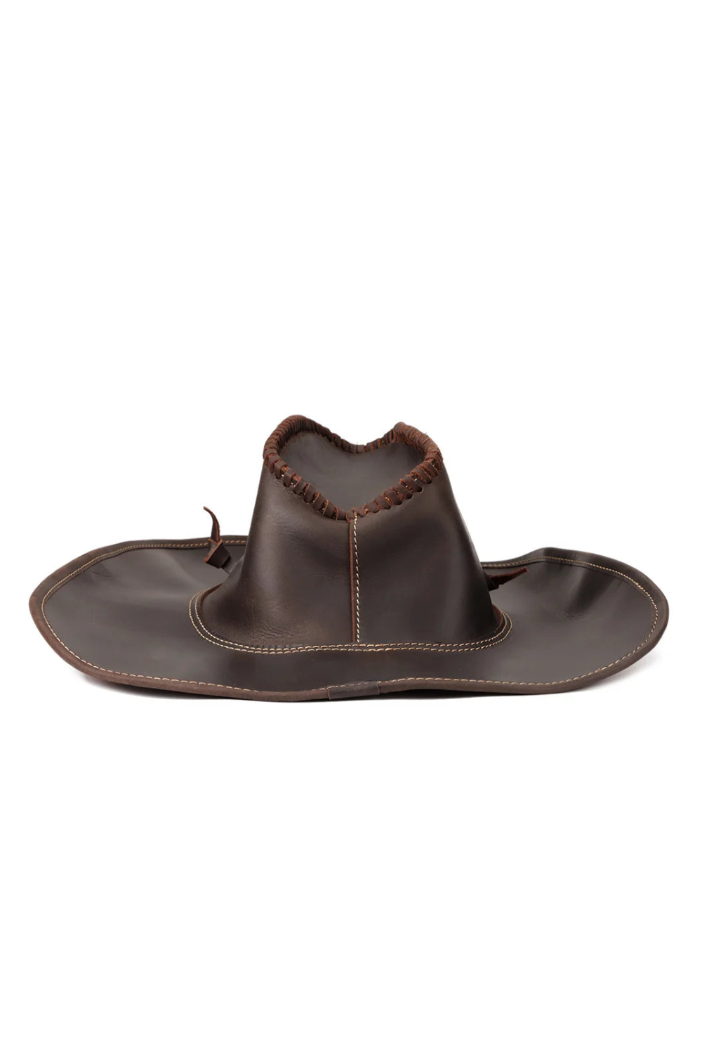 Handcraft Shapeable Western Hat Leather Retro Knight Cap British Outdo