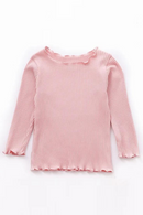 Autumn Baby Girls Long Sleeve Solid T-shirt Kids Cotton Tops Tees Casual Blouse